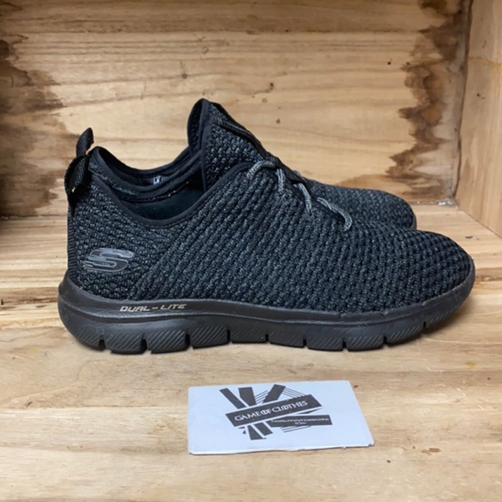 Skechers Air-Cooled Dual-Lite Black sneakers shoes